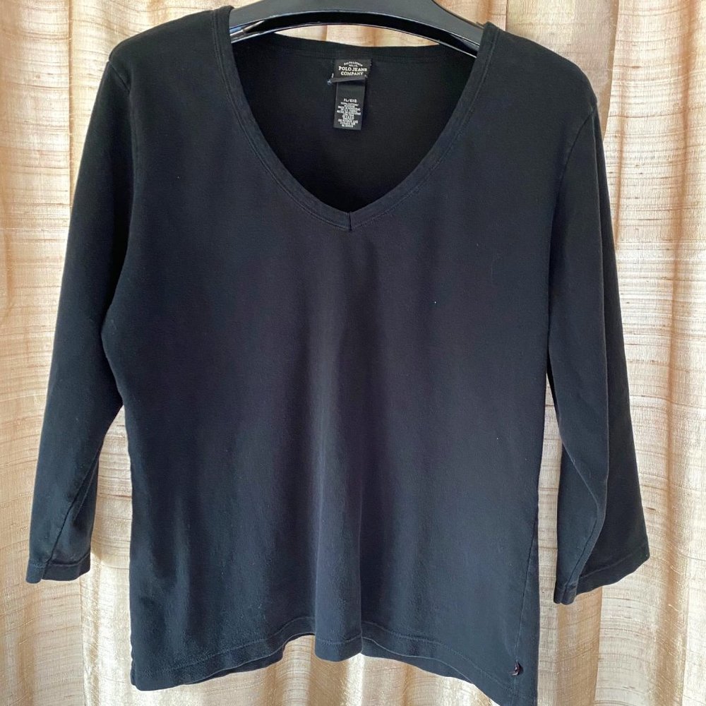 Polo Ralph Lauren Cotton V-Neck Top - Size XL